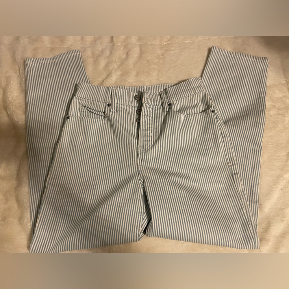 Old Navy size 2 extra high rise striped jeans